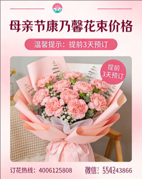 太原万柏林区花店母亲节康乃馨花束